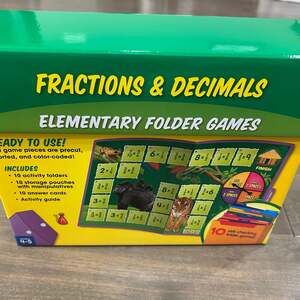 Fractions & Decimals Elementary Folder Games - Grades 4-5